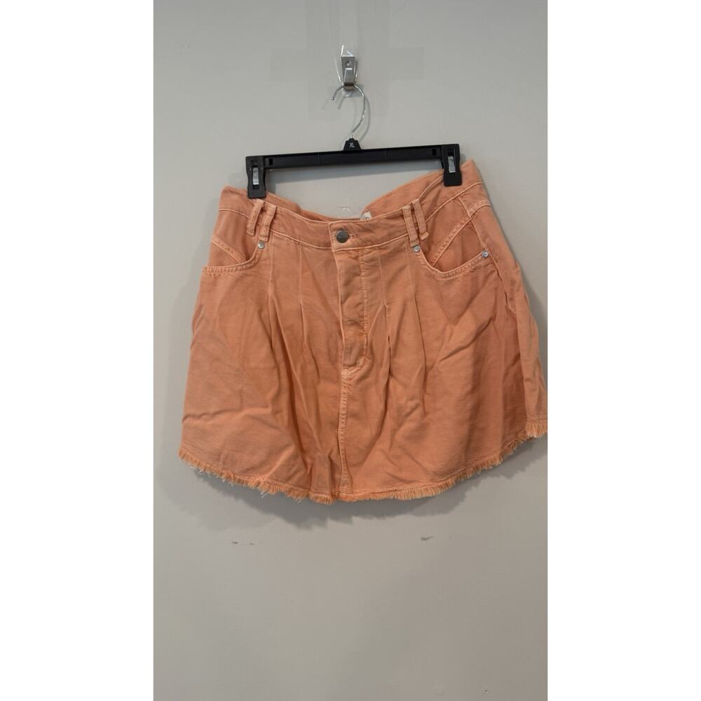 Anthropology Pilcro Pleated Micro Denim Skirt Fall Festival Size 12 - Picture 4 of 11